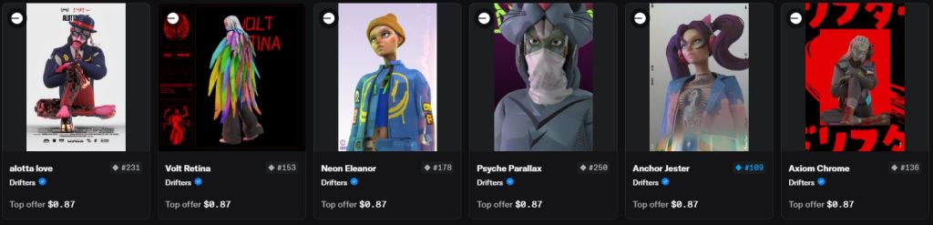 drifters collection opensea